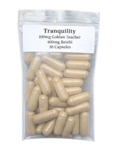 tranquility (100mg golden teacher with 400mg reishi) 30 capsules
