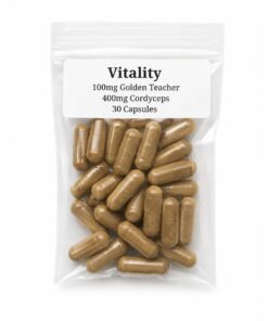 vitality capsules (100mg golden teacher, 400mg cordyceps) 30 capsules